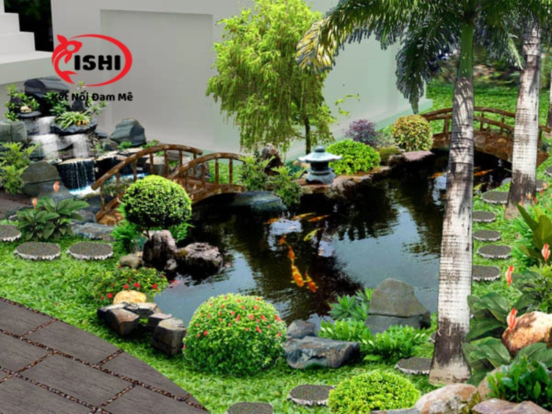 Kích thước tiêu chuẩn cho hồ cá Koi